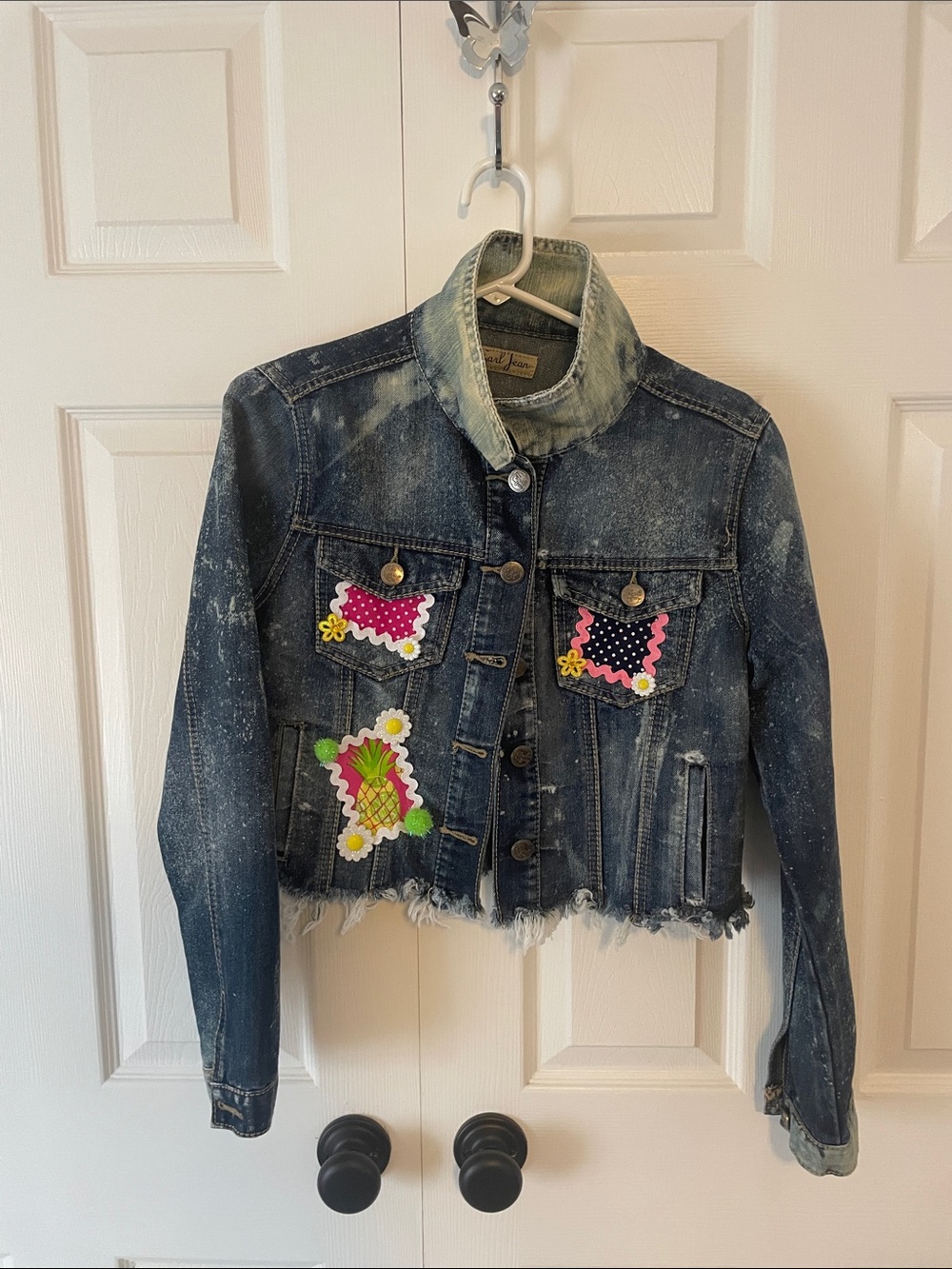 Earl Jeans Light Blue Acid-Wash Denim Jacket